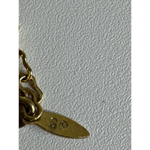 Gold toned floral anklet.  9” + 1” ext - Picture 8 of 8